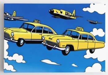 Pop art Skraidantys Taksi (Taxi) (JG00000775) - Image 3