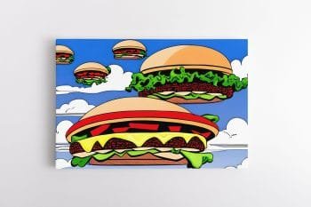 Pop art Skraidantys mėsainiai (JG00000776)