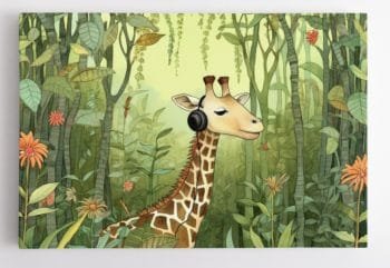Linksmoji žirafa. Paveikslas vaikams (JG00000779) - Image 3