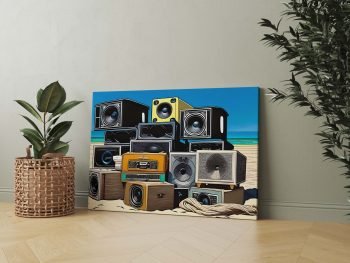 Pop art Audio aparatūra paplūdimyje (JG00000785) - Image 2