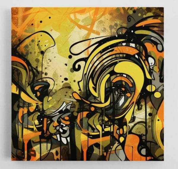 Geltonas Graffiti paveikslas (JG00000797) - Image 3