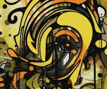 Geltonas Graffiti paveikslas (JG00000797) - Image 4