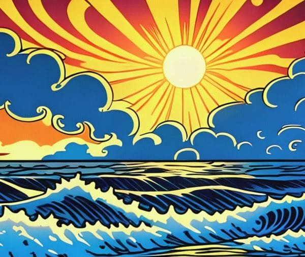 Pop art Jūros saulėlydis (JG00000830) - Image 4