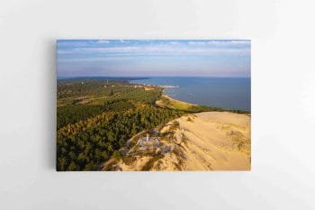 Saulės laikrodis Parnidžio kopose su vaizdu į Nidą ir Kuršių marias (JG00002556)