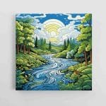 Spalvinga Cartoon stiliaus miško iliustracija (JG00002841)