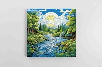 Spalvinga Cartoon stiliaus miško iliustracija (JG00002841)