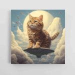 Siurealistinis Katinas ant skraidančios lentos (JG00002844)