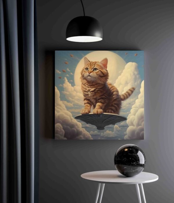 Siurealistinis Katinas ant skraidančios lentos (JG00002844) - Image 2