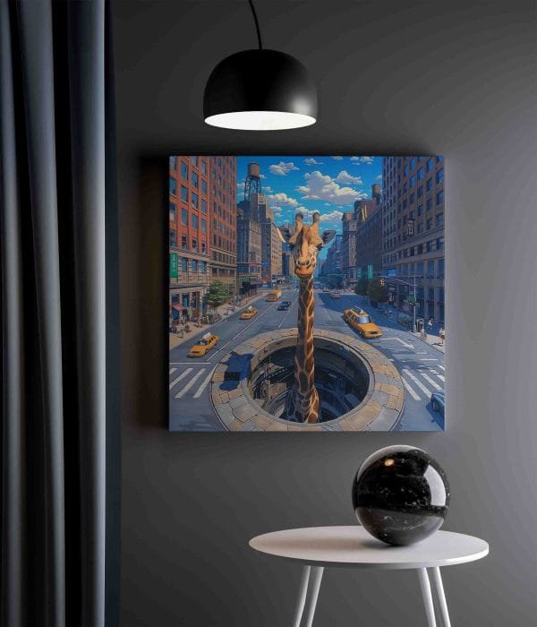 Komiksų stiliaus Žirafa lendanti iš Šulinio (JG00003102) - Image 2