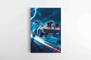 DeLorean - CyberPunk stiliaus paveikslas iš Atgal į Ateitį (JG00003106)