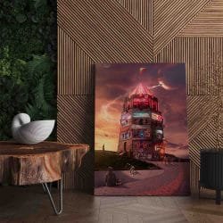 Cyber-Punk-Vilnius-Gedimino pilis poul.with.an.o paveikslas 4