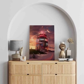 Cyber-Punk-Vilnius-Gedimino pilis poul.with.an.o paveikslas 3