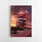 Cyber-Punk-Vilnius-Gedimino pilis poul.with.an.o paveikslas