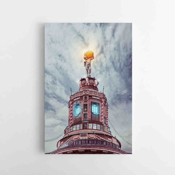 Cyber-Punk-Vilnius-Atlantas, Pirklių klubas, Vilnius, Gedimino prospektas, Lukiskiu aikste poul.with.an.o paveikslas