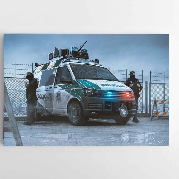 Cyber-Punk-Vilnius-Riaušių Policija poul.with.an.o paveikslas