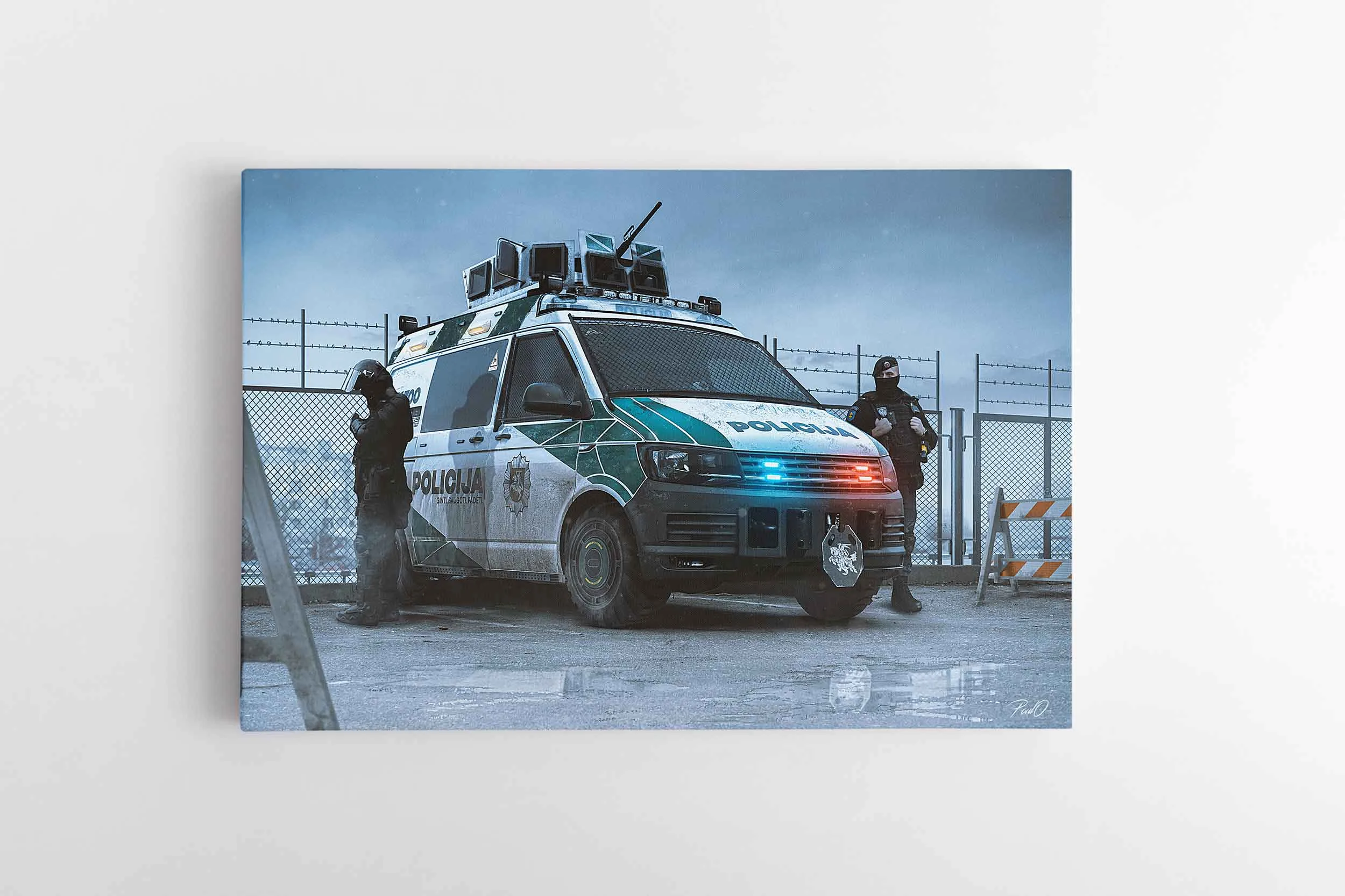 Cyber-Punk-Vilnius-Riaušių Policija poul.with.an.o paveikslas