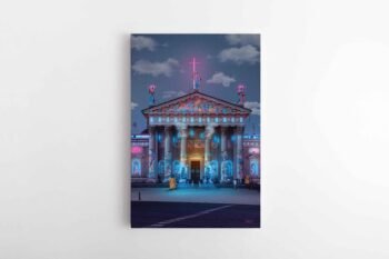 Cyber-Punk-Vilnius- Katedra, Pikachu, Future city poul.with.an.o paveikslas