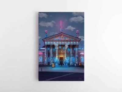 Cyber-Punk-Vilnius- Katedra, Pikachu, Future city poul.with.an.o paveikslas