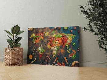 Paveikslas Pasaulio žemėlapis iš Prieskonių (JG00001346) - Image 2