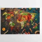 Paveikslas Pasaulio žemėlapis iš Prieskonių (JG00001346)