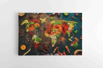 Paveikslas Pasaulio žemėlapis iš Prieskonių (JG00001346)