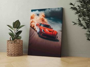 Raudono lenktyninio automobilio paveikslas (JG00001404) - Image 3