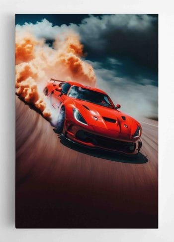 Raudono lenktyninio automobilio paveikslas (JG00001404) - Image 2