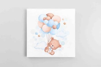 Meškiukas su balionais (JG00001698)