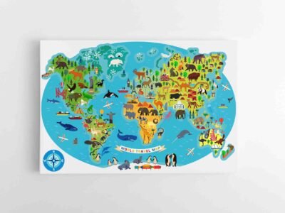 Zemelapis su gyvuneliais