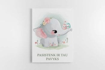 Pasistenk ir tau pavyks. paveikslas vaikams