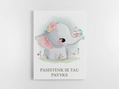 Pasistenk ir tau pavyks. paveikslas vaikams