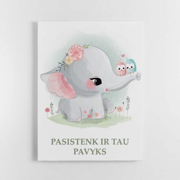 Pasistenk ir tau pavyks. paveikslas vaikams