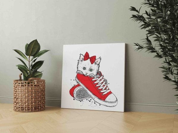 Mielas katinėlis raudonuose sportbačiuose (JG00000322) - Image 2