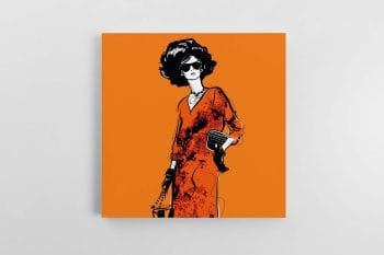 Stilinga Oranžinė merginos iliustracija (JG00000428)