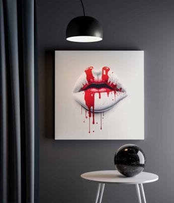 Stilingos lūpos baltame fone (JG00000508) - Image 2