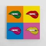 pop art lūpos