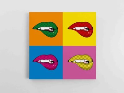 pop art lūpos