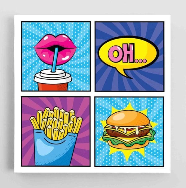 Pop Art Greito Maisto koliažas (JG00000642) - Image 3