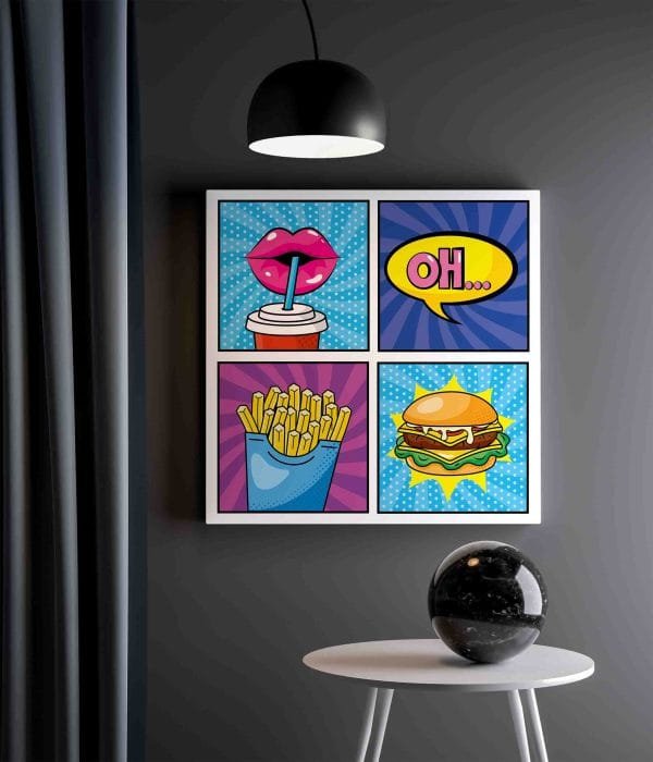 Pop Art Greito Maisto koliažas (JG00000642) - Image 2