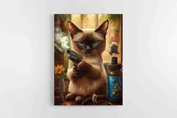 Personalizuotas AI Augintinio Portretukas + spausdintas ant drobės (Vertikalus) (AI-0003) - Image 3