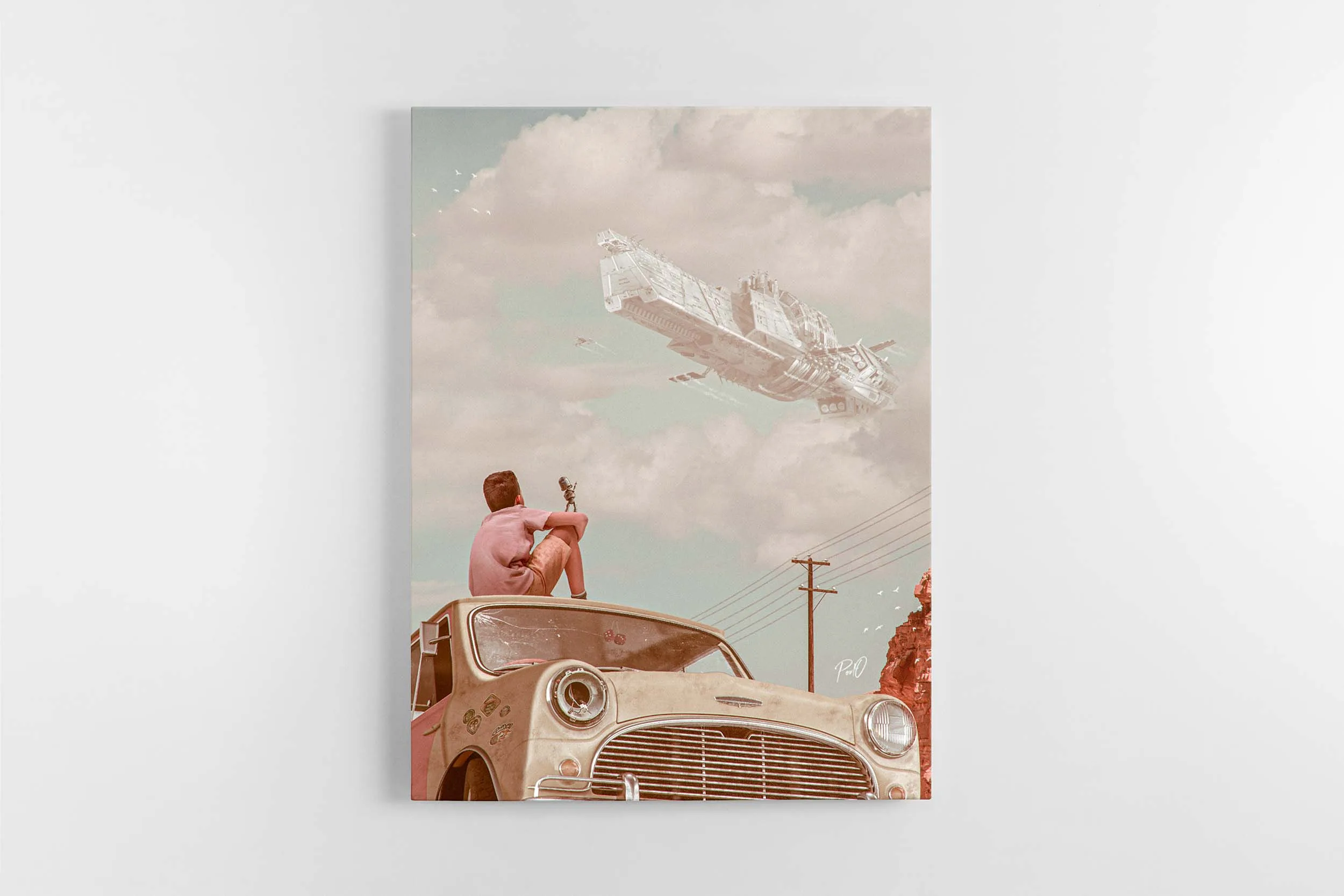 3153 - 40x30 Spaceship Spotting - CyberPunk manipuliacija - Poulo - Image 1