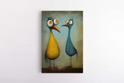 Abstraktus paveikslas pauksteliai