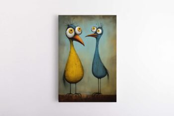 Abstraktus paveikslas pauksteliai