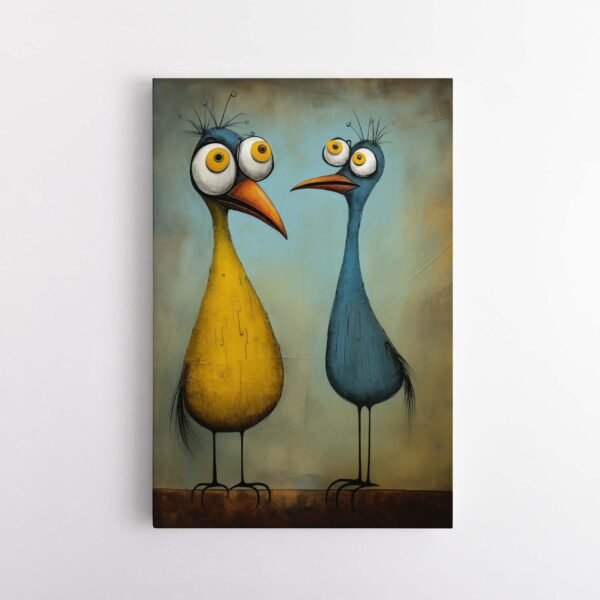 Abstraktus paveikslas pauksteliai