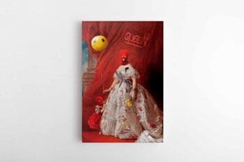 Karalienes sypsena uz balaklavos