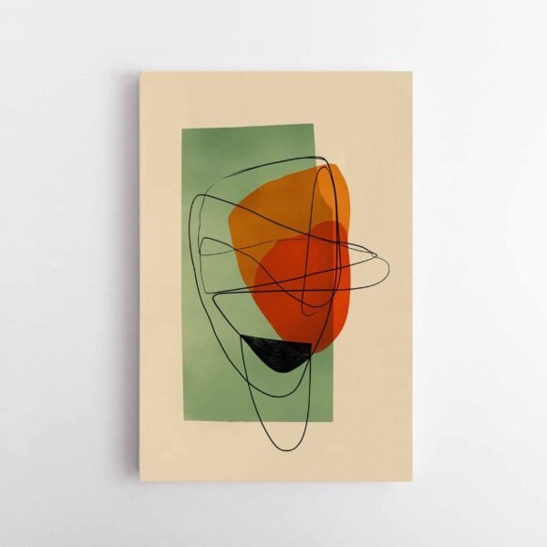 abstraktus paveikslas liniju simfonija