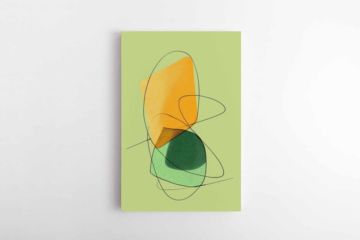 atspalviu tango abstraktus paveikslas ant drobes