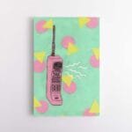 Retro skambutis - paveikslas ant drobes