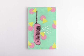 Retro skambutis - paveikslas ant drobes