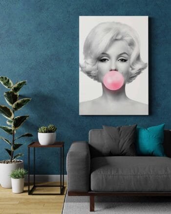 Paveikslas ant drobes marilyn monroe su burbulu